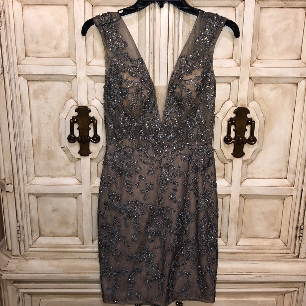 Jovani Beaded Cocktail Dress